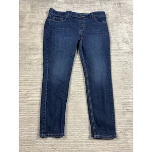 Lee Jean Jeggings Womens XL Blue Dark Wash Denim Pull on Cotton Blend Casual